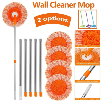FlexiClean 360™ Telescopic Dust Mop – Adjustable Microfiber Floor Cleaner