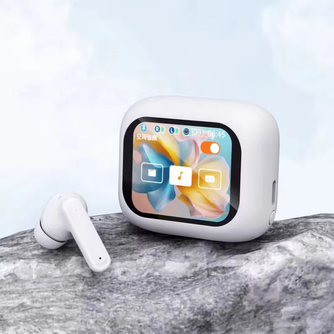 LX-10 LCD Full Touch Screen TWS Headphones