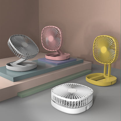 Portable Ice Cube Cooling Fan – USB Rechargeable Foldable Desk Fan