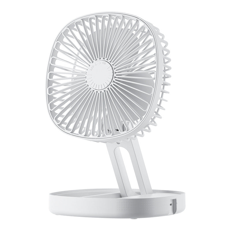 Portable Ice Cube Cooling Fan – USB Rechargeable Foldable Desk Fan
